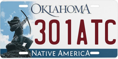OK license plate 301ATC