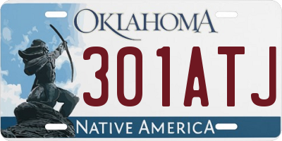 OK license plate 301ATJ