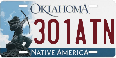 OK license plate 301ATN