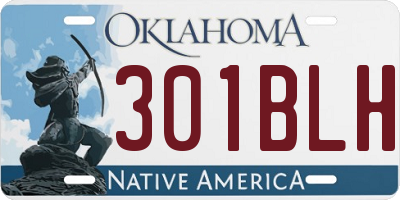 OK license plate 301BLH