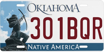 OK license plate 301BQR