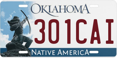 OK license plate 301CAI