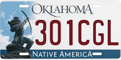 OK license plate 301CGL