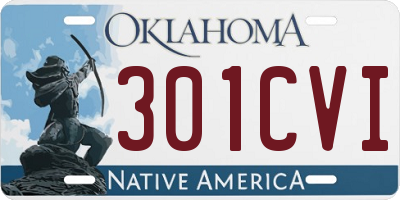 OK license plate 301CVI