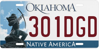 OK license plate 301DGD