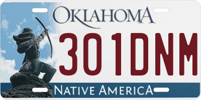 OK license plate 301DNM