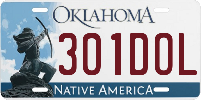 OK license plate 301DOL