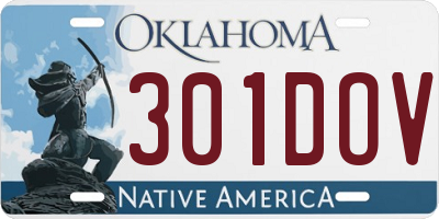 OK license plate 301DOV