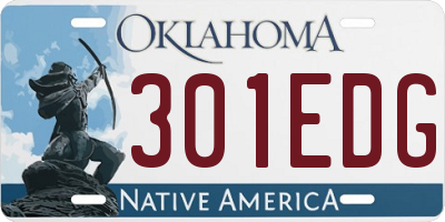 OK license plate 301EDG