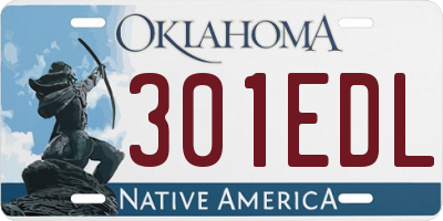 OK license plate 301EDL