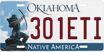 OK license plate 301ETI
