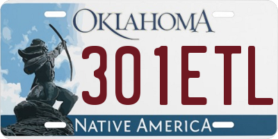 OK license plate 301ETL