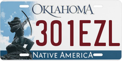 OK license plate 301EZL