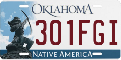 OK license plate 301FGI