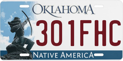 OK license plate 301FHC