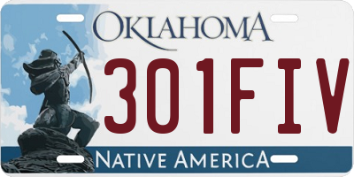 OK license plate 301FIV
