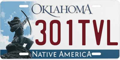 OK license plate 301TVL