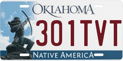 OK license plate 301TVT
