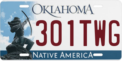 OK license plate 301TWG