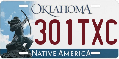 OK license plate 301TXC