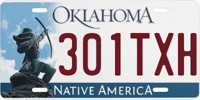 OK license plate 301TXH