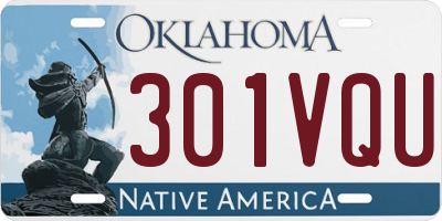 OK license plate 301VQU