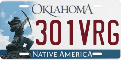 OK license plate 301VRG