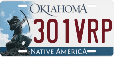 OK license plate 301VRP