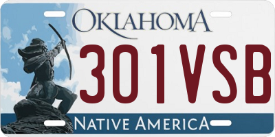 OK license plate 301VSB