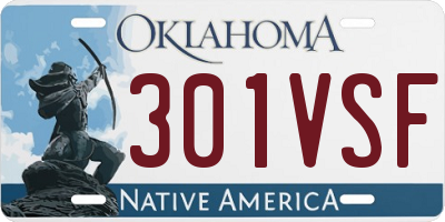OK license plate 301VSF