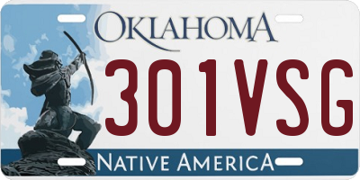 OK license plate 301VSG