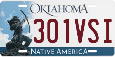 OK license plate 301VSI