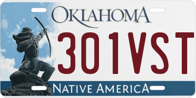 OK license plate 301VST