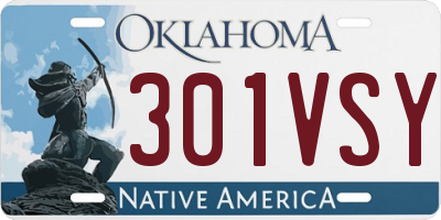 OK license plate 301VSY