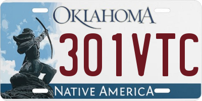 OK license plate 301VTC