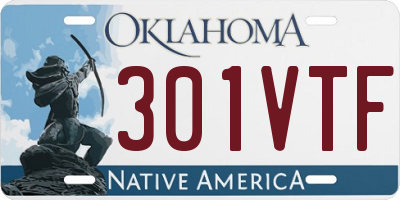 OK license plate 301VTF