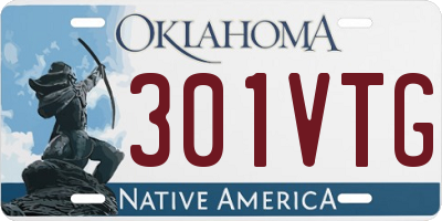 OK license plate 301VTG