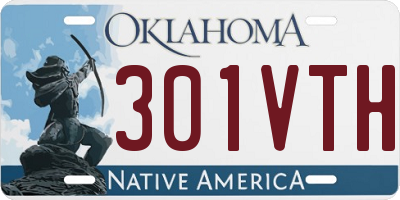 OK license plate 301VTH