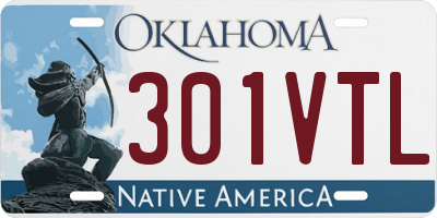 OK license plate 301VTL