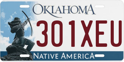 OK license plate 301XEU