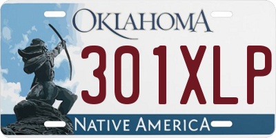 OK license plate 301XLP