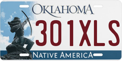 OK license plate 301XLS