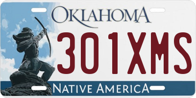OK license plate 301XMS