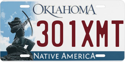 OK license plate 301XMT