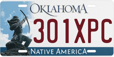 OK license plate 301XPC