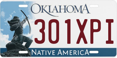 OK license plate 301XPI