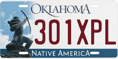 OK license plate 301XPL