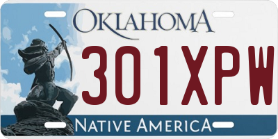 OK license plate 301XPW