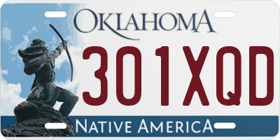 OK license plate 301XQD