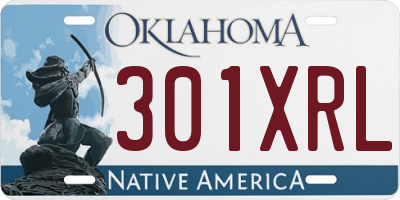 OK license plate 301XRL
